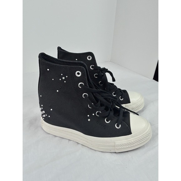 Converse Shoes - Converse Chuck Taylor All Star Wedge Platform High Pearls & Studs A12514C Sz 8.5